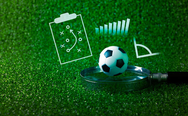 football tactics , soccer manager tactical analysis concept