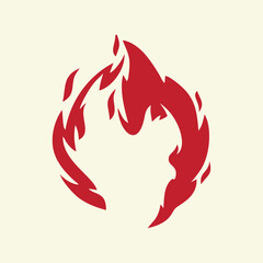 Fiery Spirit Rising Through Burning Shadows