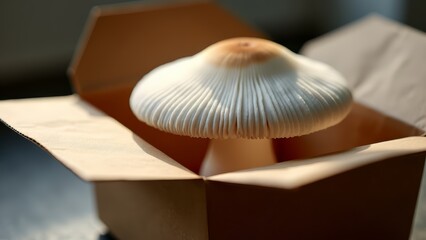 Mushroom in box: sustainable packaging concept