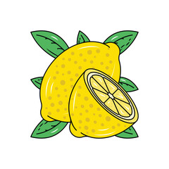 Colorful icon for lemons acetous
