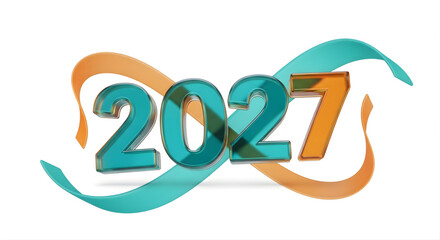 2027 New Year Modern Logo Design
