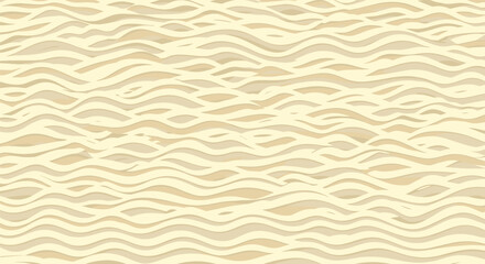 Obraz premium A seamless abstract background pattern with wavy horizontal lines in neutral beige tones resembling sand or wood grain texture.