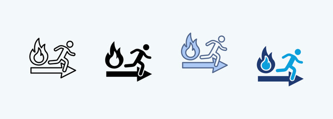 Fire Exit multiple style icon collection