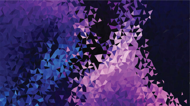 Abstract Fragmented Purple and Pink Low-Poly Geometric Background Texture
