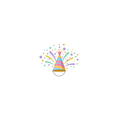 Colorful Party Hat Celebration