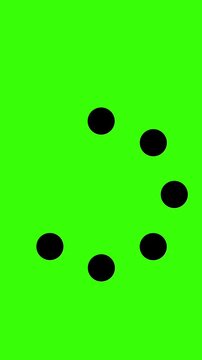 Loading Circle Animation &mdash; Rotating Dots on Green Screen Background