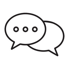 Two speech bubbles with dots for conversation