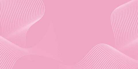 pink lines wave curves with smooth gradient abstract background