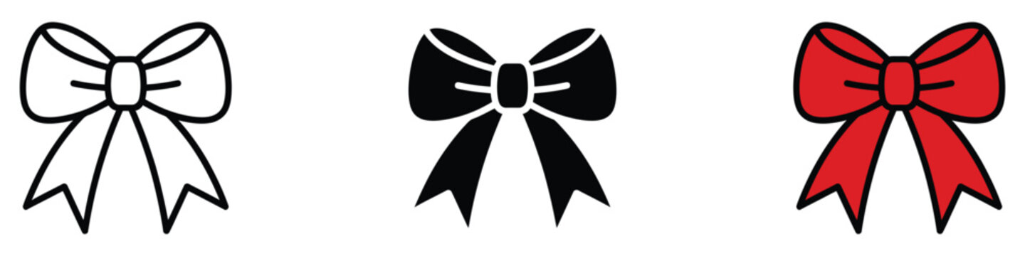 Bowknot icon vector. Festive bows for holiday symbol. vector illustration.