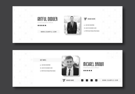 Digital Email Signature Template Layout