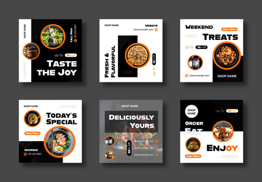 Food Social Media Template Design