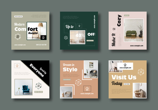 Furniture Shop Social Media Template Design