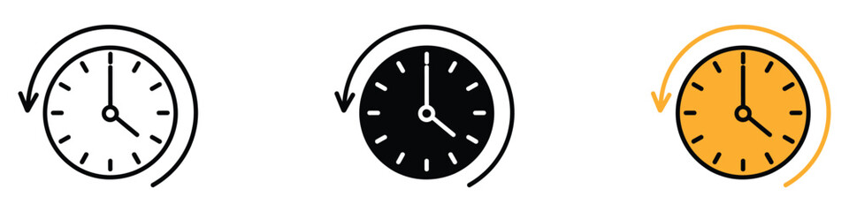 Rewind time icon vector. speed and efficiency symbol. vector illustration.