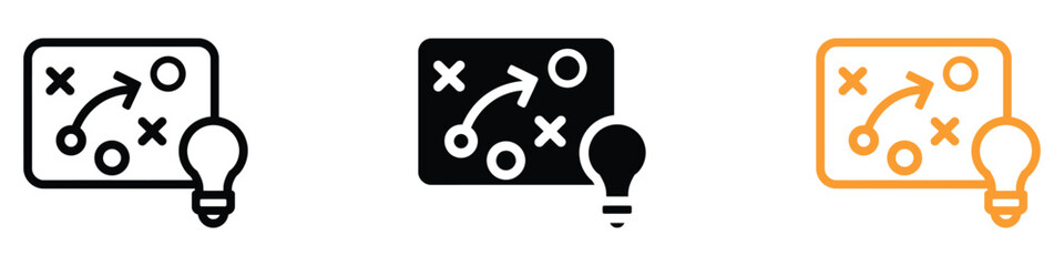 Strategy icon vector. innovative planning and creative solution symbol. vector illustration. © MdNurul