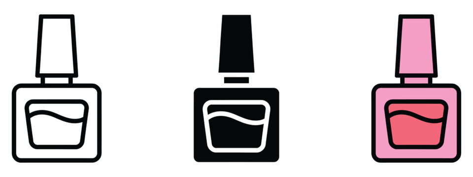 Nail polish icon vector. beauty product advertising, nail salon promotion symbol. vector illustration. - Powered by Adobe