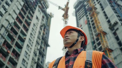 Construction Worker Wearing Safety Gear