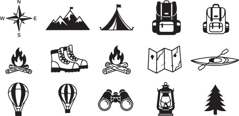 Adventure Travel Icon Set – Camping, Hiking, Exploration Symbols

Outdoor Exploration Line Icons – Mountains, Ships, Maps & More

Travel and Adventure Outline Icons Pack for Outdoor Activities
