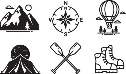 Adventure Travel Icon Set – Camping, Hiking, Exploration Symbols
Outdoor Exploration Line Icons – Mountains, Ships, Maps & More
Travel and Adventure Outline Icons Pack for Outdoor Activities