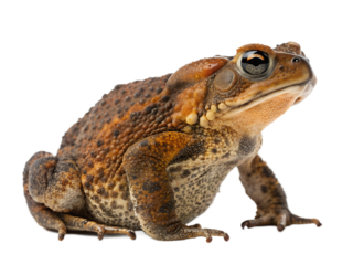 Hyper-Realistic Cane Toad or Bufo Toad Isolated | Detailed Amphibian Stock Photo