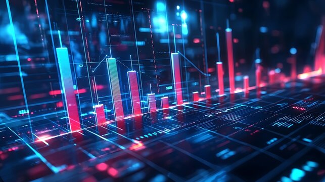 Stock market volatility financial forecasting screen high resolution picture