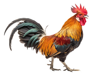 Fototapeta premium Hyper-Realistic Rooster Image | Vibrant Farm Animal Stock Photo