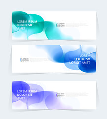 Geometric banner design with vector presentation template.