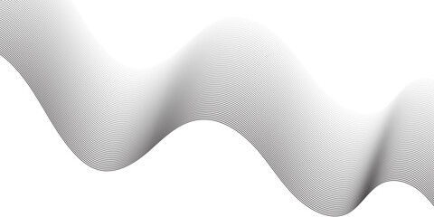 Vector abstract gradient wave Futuristic gray and white abstract background. geometric flowing web smoke sound music digital blend curve line texture backgound.	