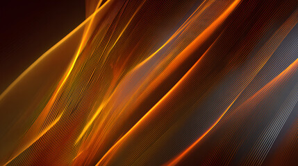 abstract ribbed glass background with glowing orange gradient light and diagonal wave pattern for modern design and digital visual content Stock Illustration