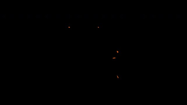 2d animation fire spark explosion on transparent background