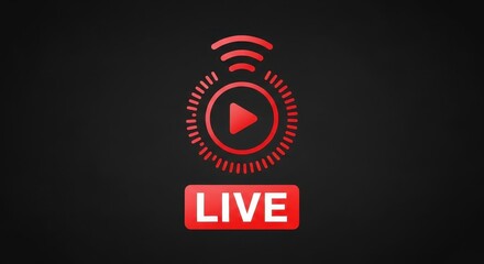 Dynamic live streaming broadcasting illustration, connecting audiences instantly with real-time