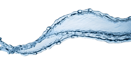 Water splash flowing gracefully with clear droplets and dynamic movement.