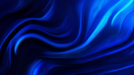 Obraz premium Blue abstract gradient background, grain texture effect dark vibrant color flow wave on black backdrop Stock Illustration