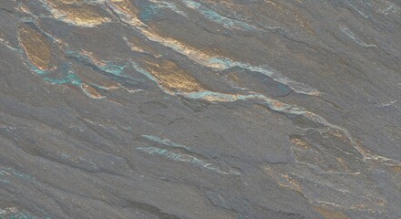 Fototapeta premium Textured Stone Surface: A close-up view reveals a textured stone surface with intricate patterns and a blend of earthy tones, creating a sense of natural beauty and timeless elegance.