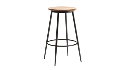 Modern stool with sleek design and minimalist structure showing contemporary style and clean lines ideal for home decor isolated on white background