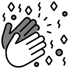 Celebration Grey Icon Illustration