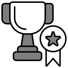 Award Grey Icon Illustration