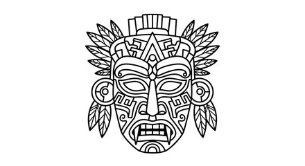 A stylized black and white line drawing of an ornate Egyptian scarab beetle.