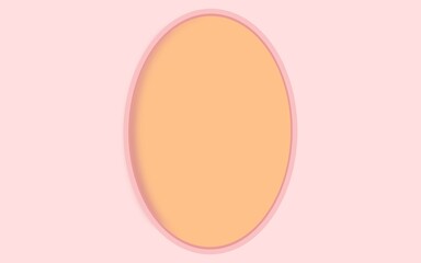Pastel Pink and Peach Oval Frame Background Template