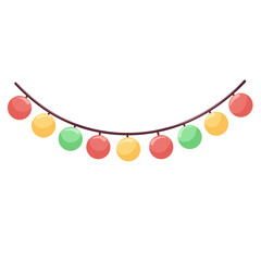 Colorful Christmas string lights for festive decoration