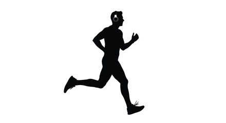 Abstract geometric shape with dynamic lines and color gradients silhouette