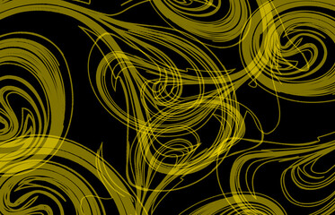 Yellow Swirl Abstract Background – Vibrant Neon Art, Fluid Motion Design Wallpaper