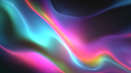 Irregular ripple distortion, soft glass texture effect, bright neon glow with smooth gradient flow. Vivid light refractions, futuristic aesthetic, subtle digital noise. Vector illustration