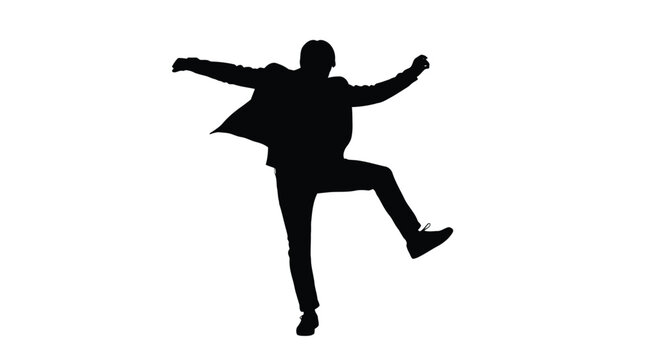 Abstract geometric pattern design with vibrant color accents and a striking silhouette element perfect for graphic design projects silhouette