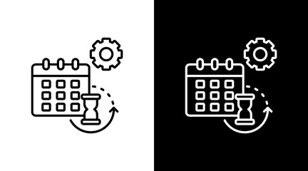 Project Delays White Icon Set Design