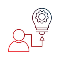 Skill Development  icon with white background vector stock illustration