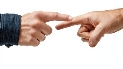 Two hands reaching out to each other, symbolizing connection and human touch.