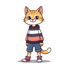 cartoon cat with a big smile