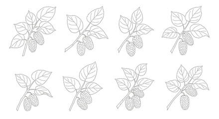 Fototapeta premium Hand drawn hop branch border isolated on white background, vector illustration