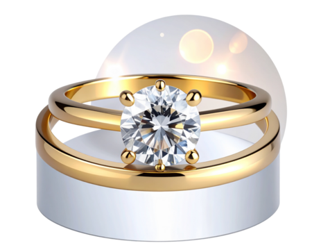 Luxury Diamond Wedding Band in Modern Minimalist Display