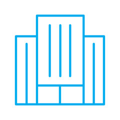 Office icon or logo isolated sign symbol vector illustration. Residential building icon, residential building line art simple line art of residential building. Simple drawing of a tall office building